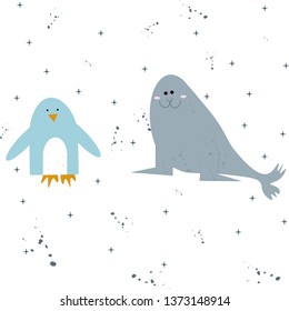 
Children's marine pattern. Great for fabric, textile, vector illustration - vector graphics.