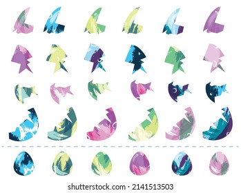 Juego para niños, Recolectar huevos de Pascua de pedazos. Juego de Pascua para niños. Ilustración de la enseñanza de la acuarela vectorial. Cortar y ensamblar. Cortar y pegar