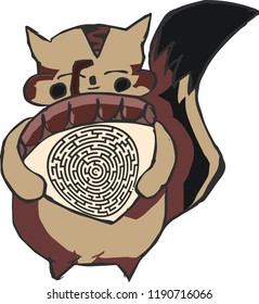 children's maze with animals