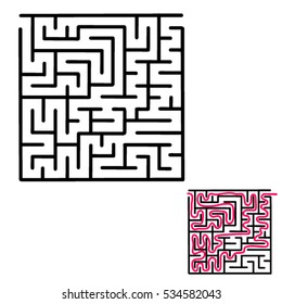 children's maze game with an answer