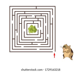 Children's maze game for the development of thinking