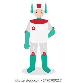 Children's Medical Robot Vector Illustration