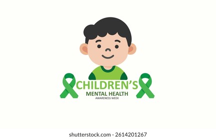 children's mental health awareness week. background, banner, card, poster, template. Vector illustration.