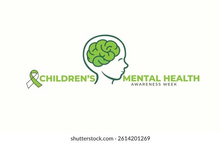 children's mental health awareness week. background, banner, card, poster, template. Vector illustration.