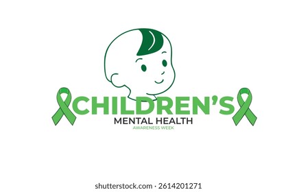 children's mental health awareness week. background, banner, card, poster, template. Vector illustration.