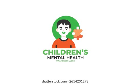 children's mental health awareness week. background, banner, card, poster, template. Vector illustration.