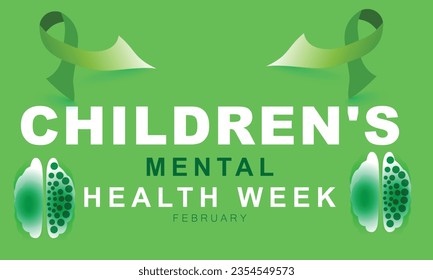 Children's Mental health week. background, banner, card, poster, template. Vector illustration.