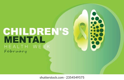 Children's Mental health week. background, banner, card, poster, template. Vector illustration.