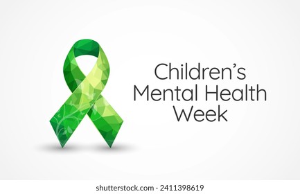 Children's Mental health week is observed every year during February, Vector illustration