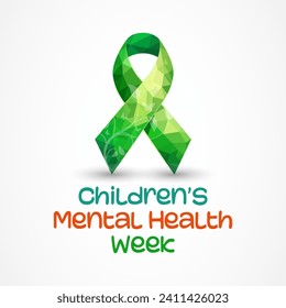 Children's Mental health week is observed every year during February, Vector illustration