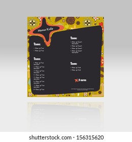 children's menu; coffee shop