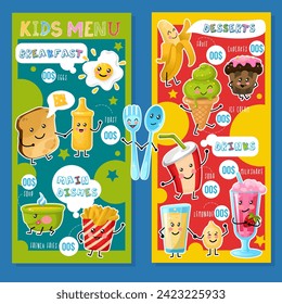 Children's Menu. Fanny Fast Foods