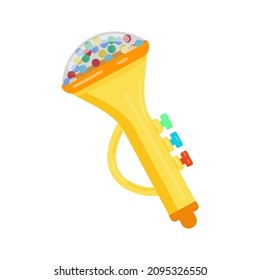 Children's musical toy pipe. Vector illustration. Cartoon style. Icon isolated on white background. Early Childhood Development