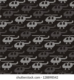 	 Children's ornamental pattern for knitting and embroidery (helicopter)