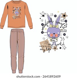 children's pajama set design. fashion models, patterns and more