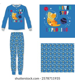 children's pajama set. pattern design and more