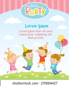 Kinderparty mit springenden Kindern