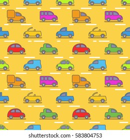 Children's pattern with cars