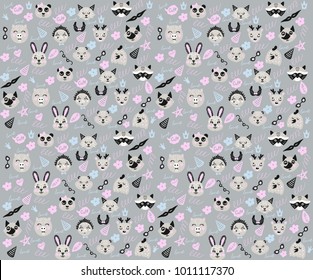 children's pattern with cute animals