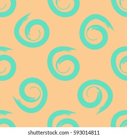 Children's pattern with hand drawn spirals