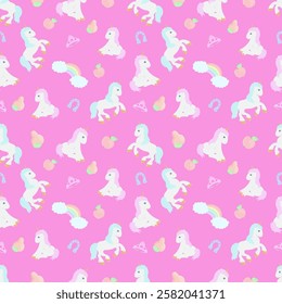 children's pattern with the image of a pony