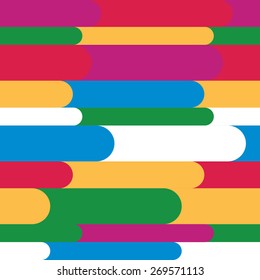 Children's pattern. Multicolored stripes with semicircular edges
