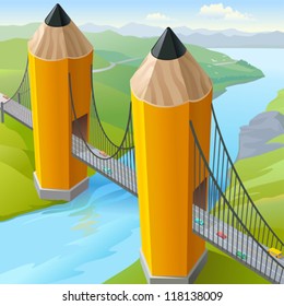 Children's Pencil Golden Gate Bridge