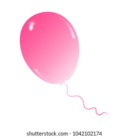 children's pink air balloon holiday isolated