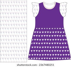 The Children's Place Girls' Short Sleeve Fashion Dress, ALLOVER PATTERN