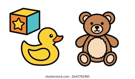 Children's Playthings A Colorful Collection of Classic Toys for Fun and Creative Learning