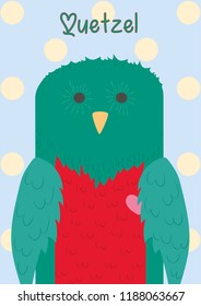 children's poster with quetzal