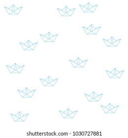 children's print with paper ships
