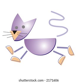 children's purple cat