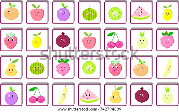 Childrens Puzzle Game Find Two Identical Stock Vector Royalty Free 742794889