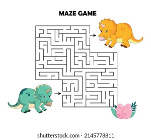 children's puzzle, maze with dragons