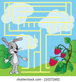 Children's puzzle - maze - vector illustration
