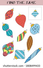 children's puzzle on Christmas theme preschool education