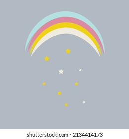 Children's rainbow in calm colors for your ideas