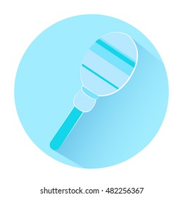 Children's rattle in flat style. Icon. Vector illustration.
