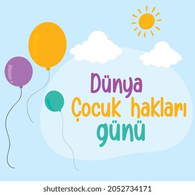 children's rights day. turkish:  cocuk haklari gunu