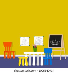 Children's room for classes, games, drawing