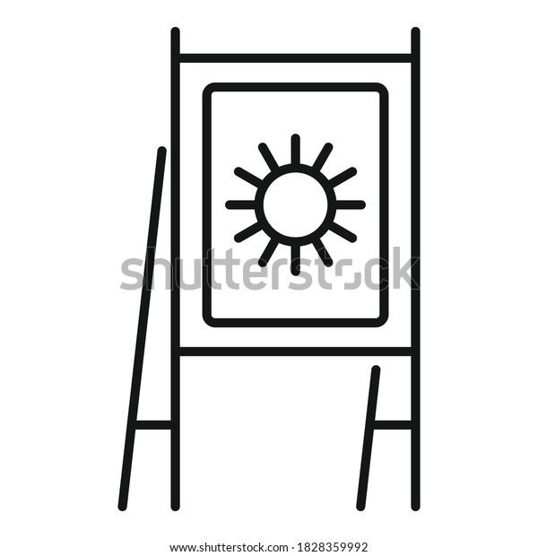 Childrens room window\
icon. Outline childrens room window vector icon for web design\
isolated on white\
background