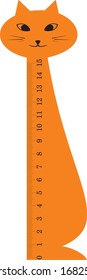 Children's ruler in the form of a cat