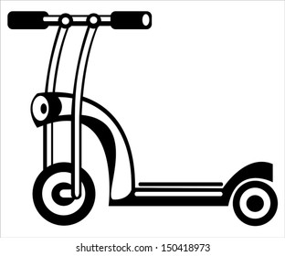 children's scooter on white background