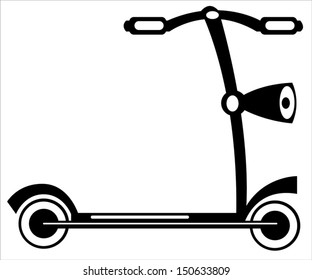 children's scooter on white background