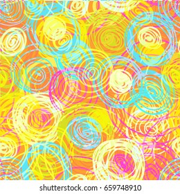 Children's scribbles Seamless pattern