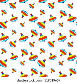 Children's seamless background with toys. Vector illustration
