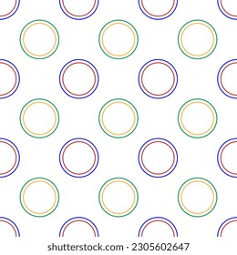 Children's seamless colorful background of multicolored rings