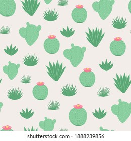 Patrón sin fisuras de los niños con cactus sobre fondo blanco al estilo de las caricaturas. Textura de corte para el diseño de habitaciones para niños, Papel de escritorio, textiles, papel de envoltura, ropa. Ilustración del vector