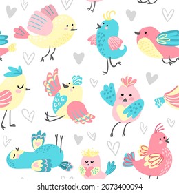 vector de pájaros divertidos sin soldadura